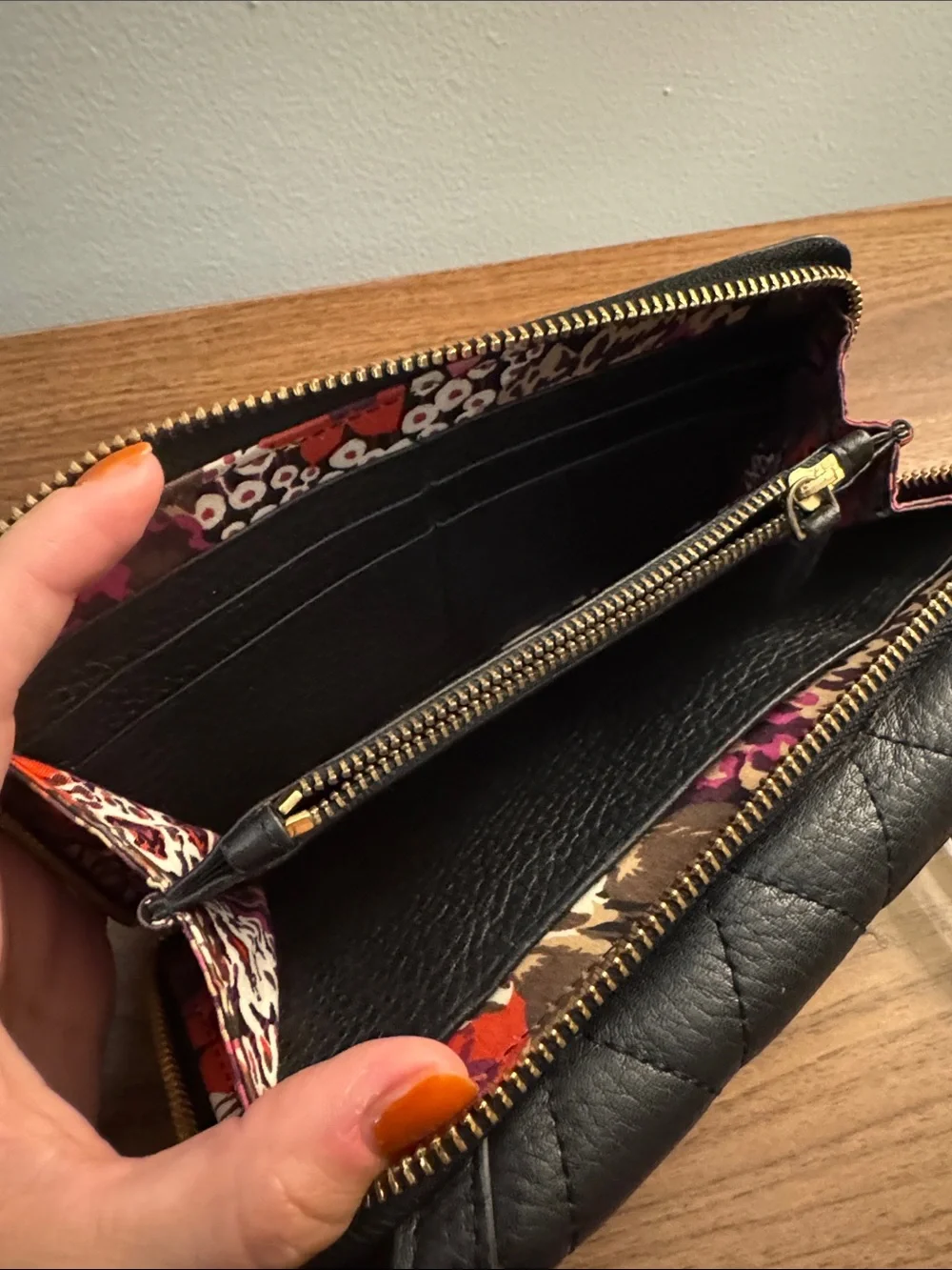 Vera Bradley Ultimate Wristlet Black Leather